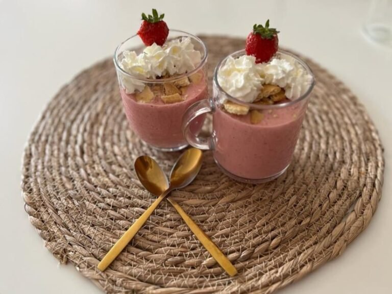 Mousse de fresas de Valsequillo